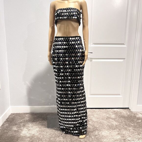 Lovers + Friends Black Sequin Maxi Dress - Picture 3 of 16